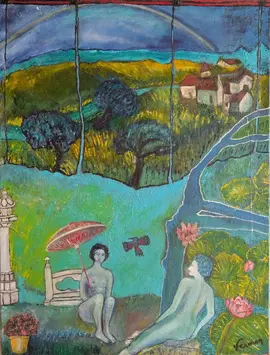 lot de 2 tableaux signé Fermon