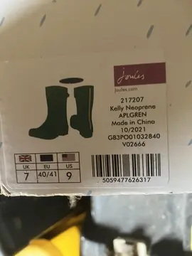 bottes de pluie neuves avec etiquette taille 40/41