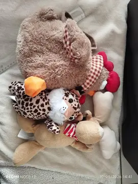 lot de 3 peluches animaux ( d)