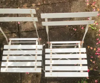 chaises métalliques pliantes