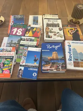 lot d’anciens guides de voyage