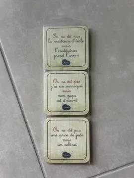 6 sous verres