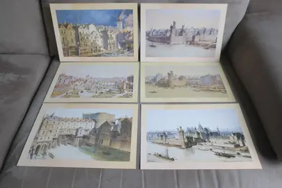 Lot de 6 REPRODUCTIONS de dessins de T.J HOFFBAUER 29cm x 20cm
