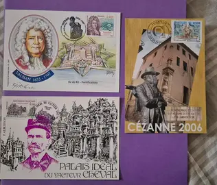 Timbres - Lot cartes postales (3)