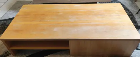 Table basse bois 130x62