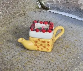 Petite théière gâteau carré