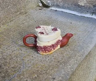 Petite théière gâteau coeur