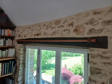 tringle à rideaux en bois