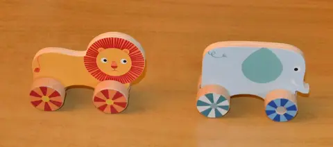 Vis'n'Roll Djeco lion et éléphant