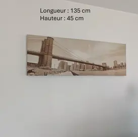 Cadre toile en bois, thème New-York