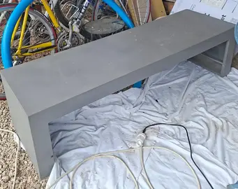 Meuble TV fibre ciment gris foncé