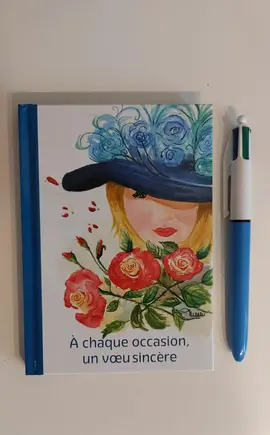 petit carnet avec proposition de texte selon les circonstances