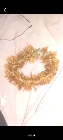 chouchou perlé distendu marron