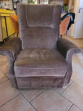 fauteuil relax en velour