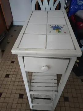 Desserte blanche pour cuisine