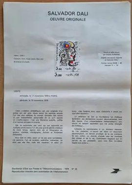 Timbres - notice philatélique 1979 (lot5)