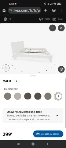 Lit Ikea blanc
