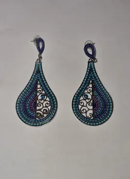 Boucles d'oreilles Bleues