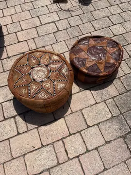 pouf marocain en cuir