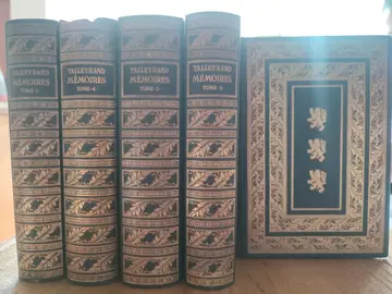 5 tomes de TALLEYRAND MEMOIRES