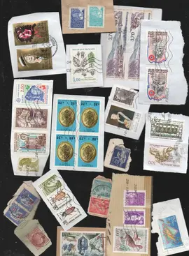 Donne lot timbres obliteres FRANCE fragments