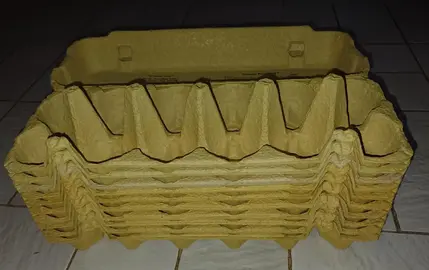 10 boîtes à oeufs couleur "jaune"