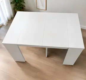 table à manger blanche extensible