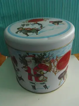 Grosse boite en métal thème noël