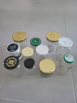 lot de 10 pots en verre