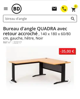 Bureau d’angle neuf