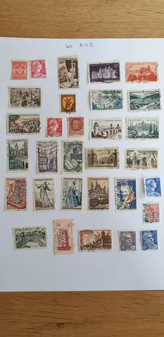 Lot A103 timbres France années 40/50