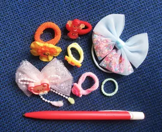 LOT PETITS CHOUCHOUS POUR CHEVEUX DE POUPEES