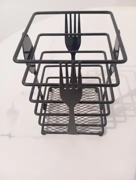 pot à ustensiles de cuisine en fer noir