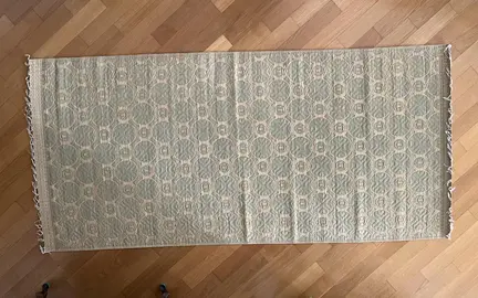 4 Nattes en paille de riz (2 de chaque couleurs), 187x87,5 cm, origine Birmanie.