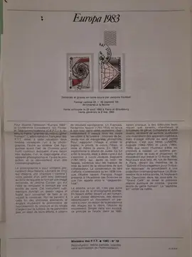 Timbres - notice philatélique 1983 (lot9)