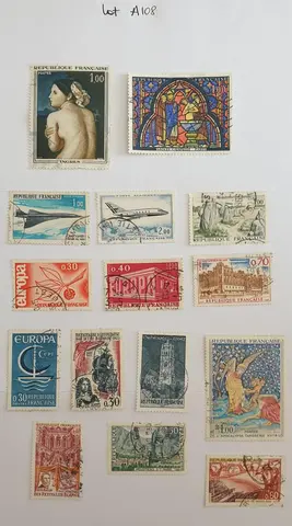 Lot A108 Timbres France années 60