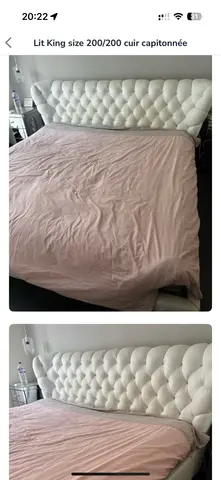 lit King size capitonné cuir