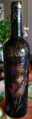 bouteille vide fêtons l'an 2000