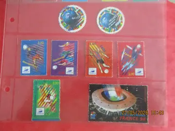 8 timbres oblitérés France - Coupe du Monde 1998