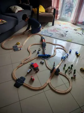 grand circuit train en bois