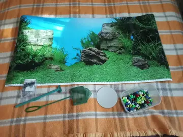 Poster pour fond d'aquarium & accessoires divers (voir description)
