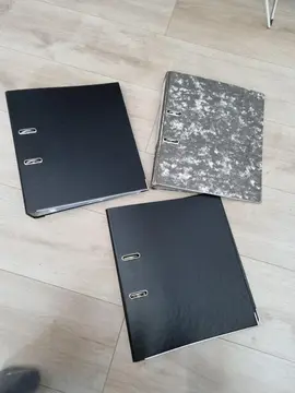 3 Classeurs Noir et gris pour feuilles A4