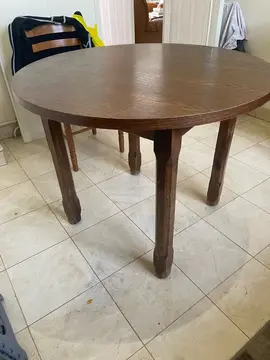 table ronde en bois
