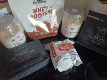 Whey protein ensemble des sachets cocktail protéines