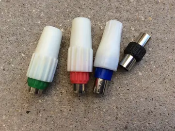 fiches tv pour cable antenne + adaptateur