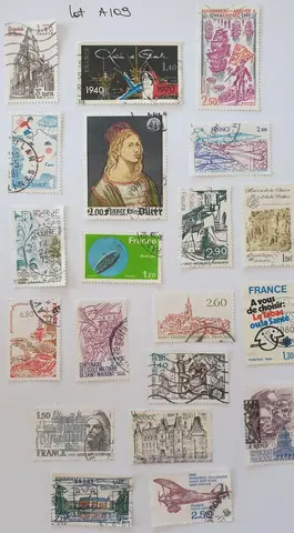 Lot A109 timbres France 1980/1981