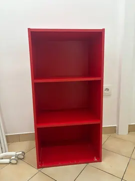 meuble de rangement rouge