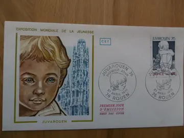 Enveloppe Premier Jour JUVAROUEN Expo jeunesse 1976