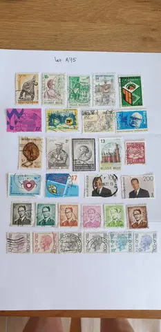 Lot A75 timbres Belgique
