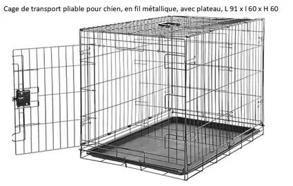 Cage de transport chien pliable, grande taille